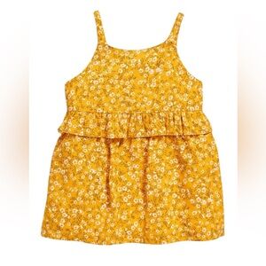 Old Navy Yellow Floral Ruffle Tank Top | 2T